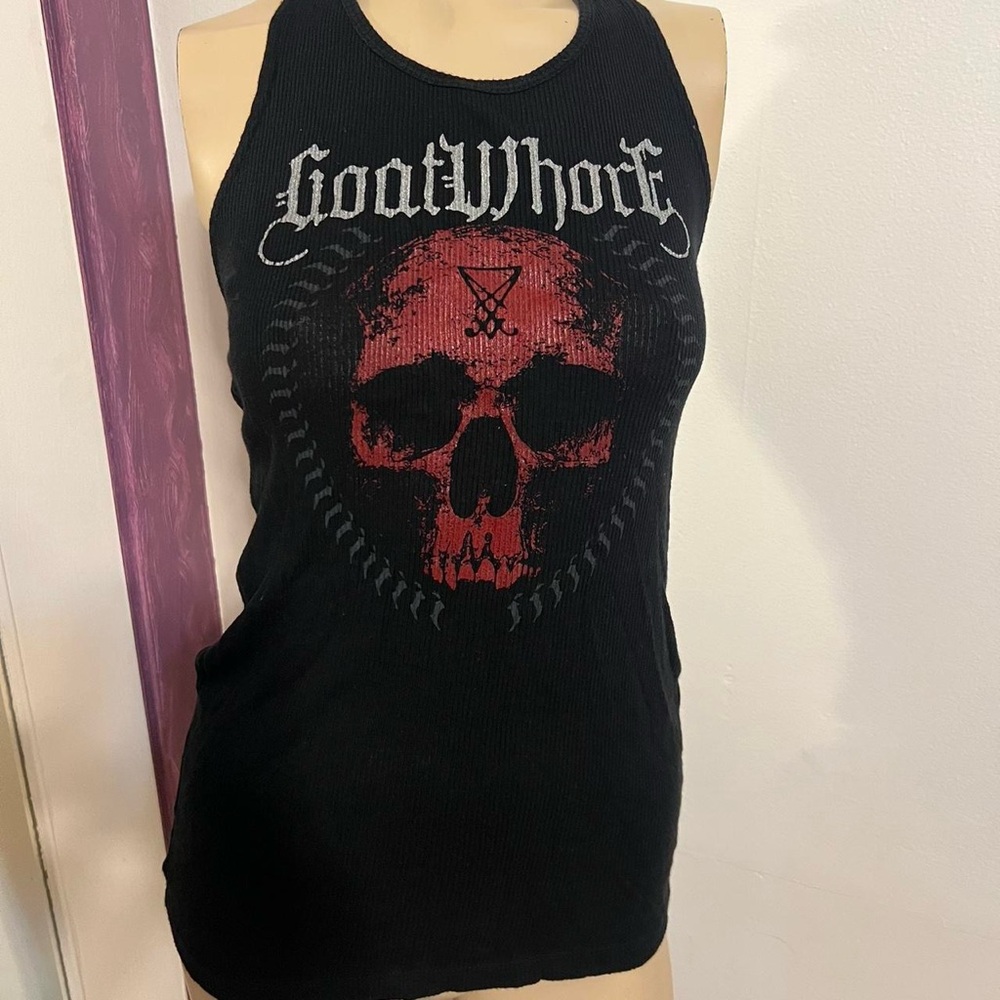 Black Sleeveless Top Goatwhore Band
